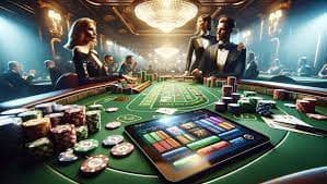 Antarmuka mode demo VIP Roulette dengan chip virtual
